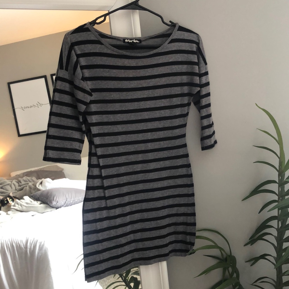 Striped bodycon dress